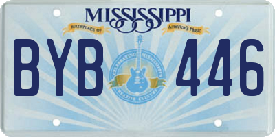 MS license plate BYB446