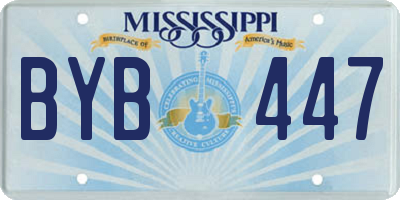 MS license plate BYB447