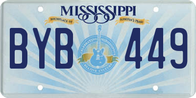 MS license plate BYB449