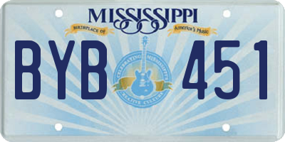 MS license plate BYB451