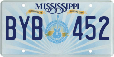 MS license plate BYB452
