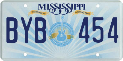 MS license plate BYB454