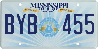 MS license plate BYB455