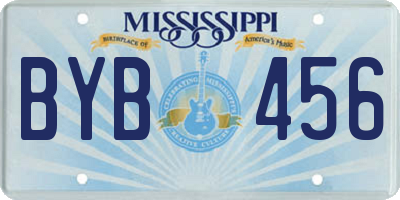 MS license plate BYB456