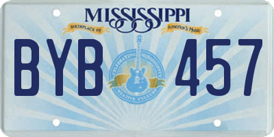 MS license plate BYB457