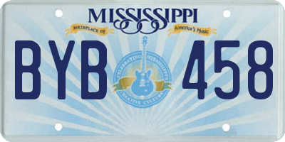 MS license plate BYB458