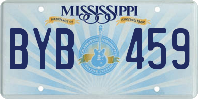 MS license plate BYB459