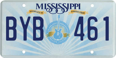 MS license plate BYB461