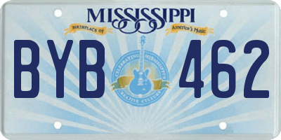 MS license plate BYB462