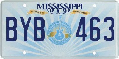 MS license plate BYB463