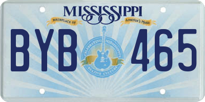 MS license plate BYB465