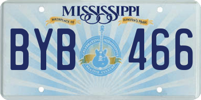 MS license plate BYB466