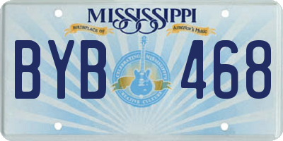 MS license plate BYB468