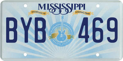 MS license plate BYB469