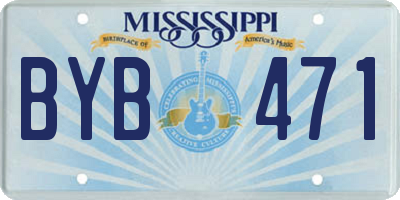 MS license plate BYB471