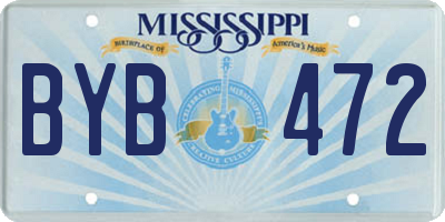 MS license plate BYB472