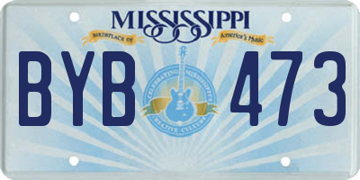 MS license plate BYB473