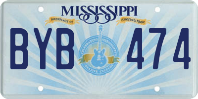 MS license plate BYB474