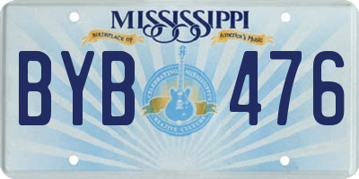 MS license plate BYB476
