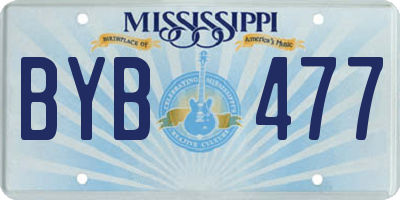 MS license plate BYB477