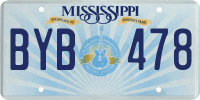 MS license plate BYB478