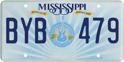 MS license plate BYB479