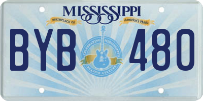 MS license plate BYB480