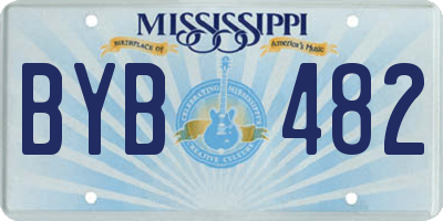 MS license plate BYB482