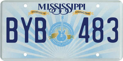 MS license plate BYB483