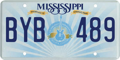 MS license plate BYB489