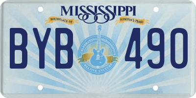 MS license plate BYB490