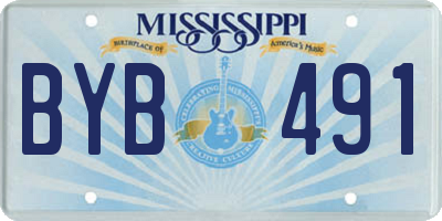 MS license plate BYB491