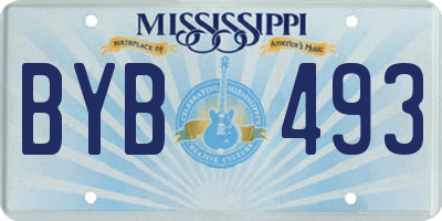 MS license plate BYB493