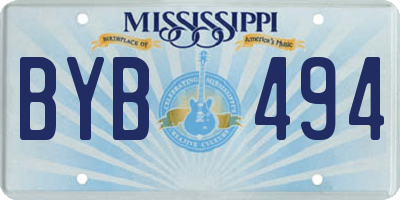 MS license plate BYB494