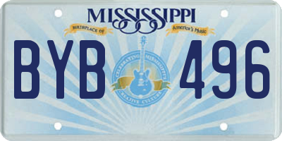 MS license plate BYB496