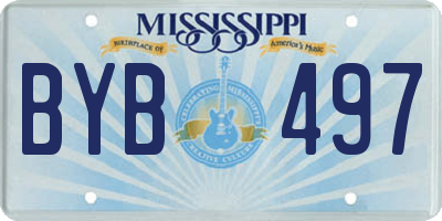 MS license plate BYB497