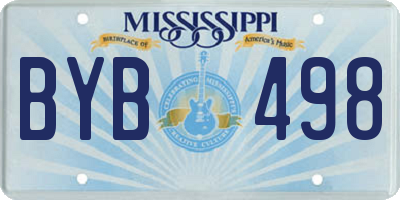 MS license plate BYB498