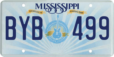 MS license plate BYB499