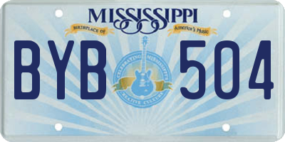 MS license plate BYB504