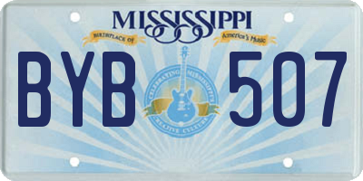 MS license plate BYB507