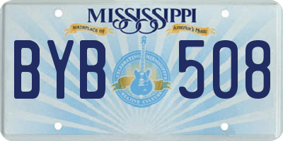 MS license plate BYB508