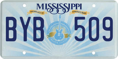MS license plate BYB509