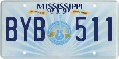 MS license plate BYB511