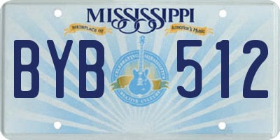 MS license plate BYB512
