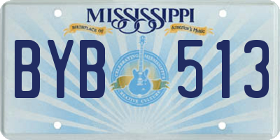 MS license plate BYB513