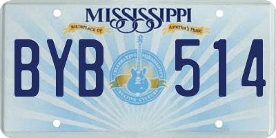 MS license plate BYB514