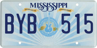 MS license plate BYB515