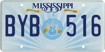 MS license plate BYB516