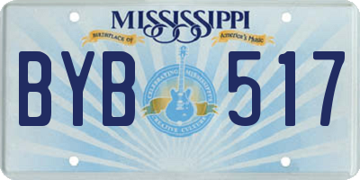 MS license plate BYB517