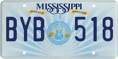 MS license plate BYB518